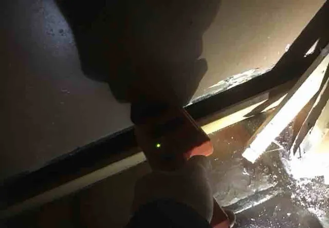 Apparent mold at the base of the walls: photo 2 from a Chicago inspection report