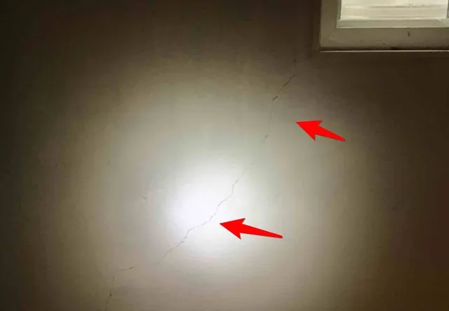 Crack in the foundation wall: photo 1 from a Chicago inspection report