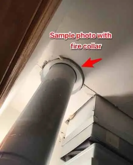 Furnace vent touching drywall (fire risk): photo 1 from a Chicago inspection report