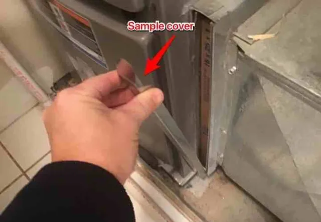 Furnace filter slot left open: photo 2 from a Chicago inspection report