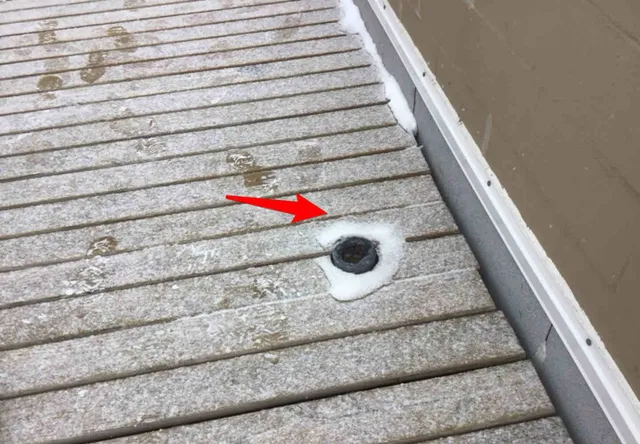 Vents too low above the roof deck: photo 1 from a Chicago inspection report